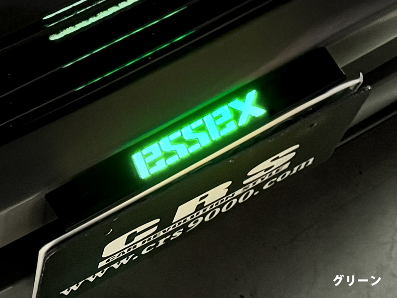 ESSEX ナンバーステー用 ミラクルイルミLEDプレート□最大20色発光 RGB