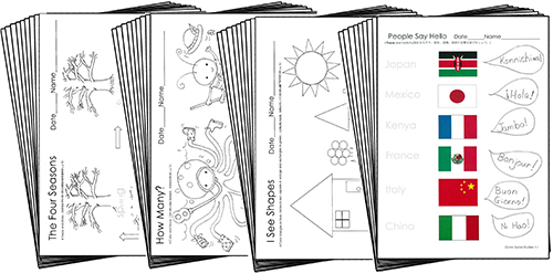 ワークシート CTP Level 1-1 (絵本24冊分) 36枚 | 英語教材のctm