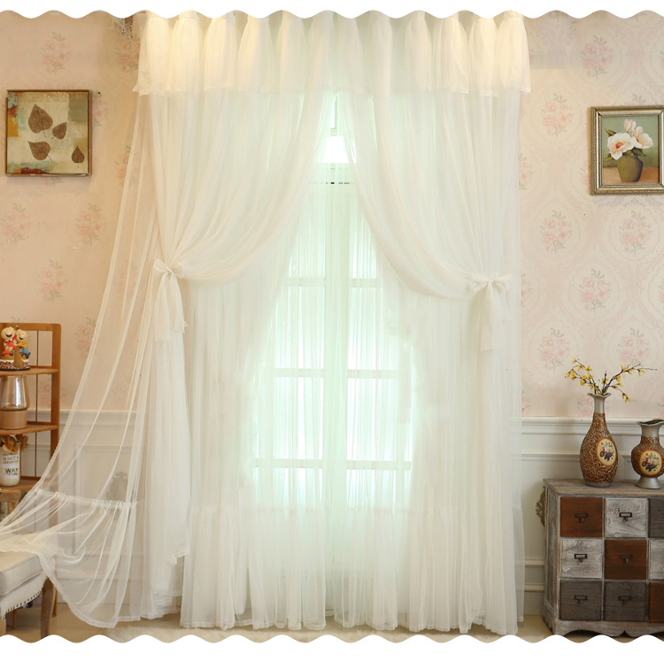 Princess ドレープ＆レース一体型カーテン