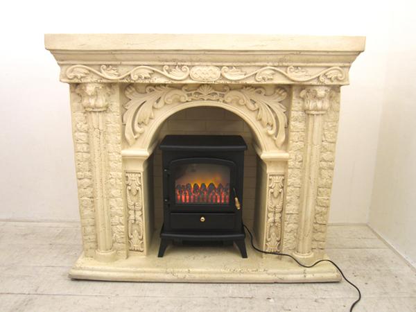イタリア製□ロココ様式マントルピース□電気暖炉ヒーター買取専門