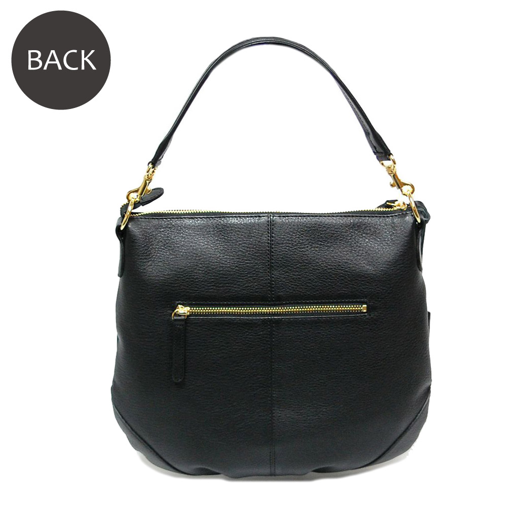 2WAYタイプで様々なシーンで活躍するオリーブレザーのショルダーバッグ