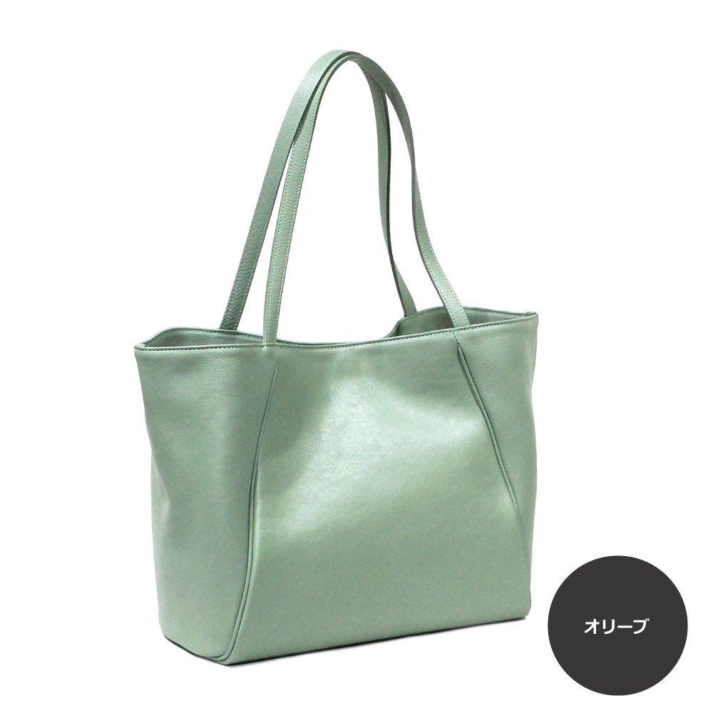 オリーブレザー フォルムチェンジA4トート - バッグアトリエA-LOOK
