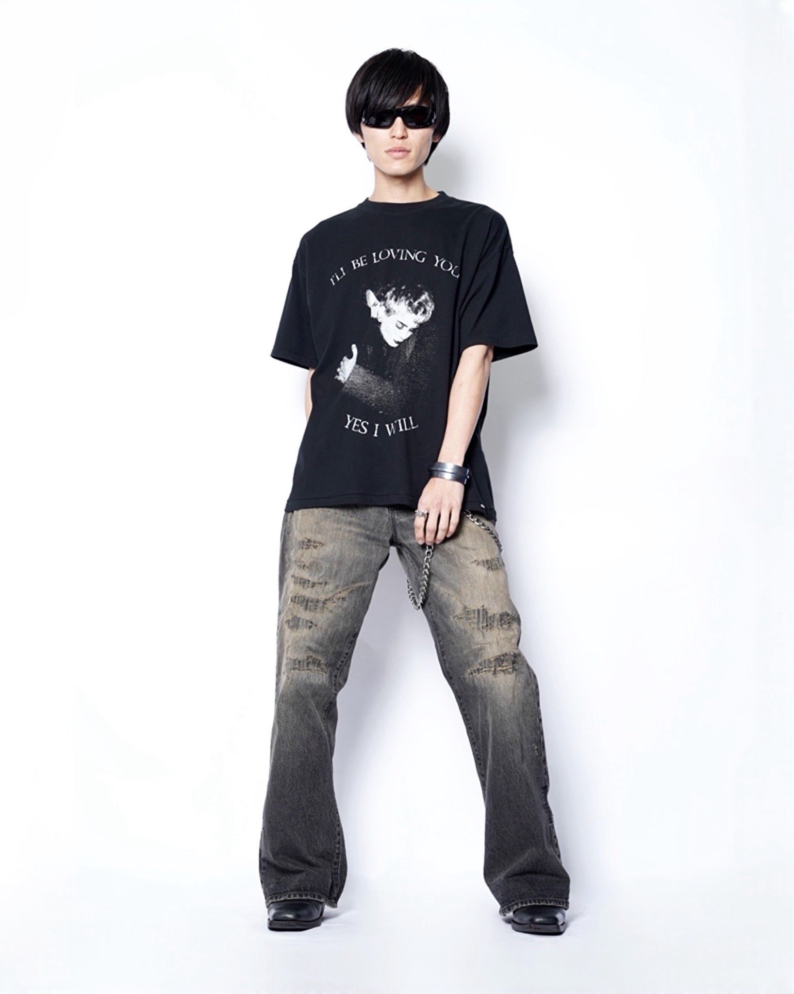 KAMIYA】BORO Bootcut Wide Denim Pants- Amanojak.
