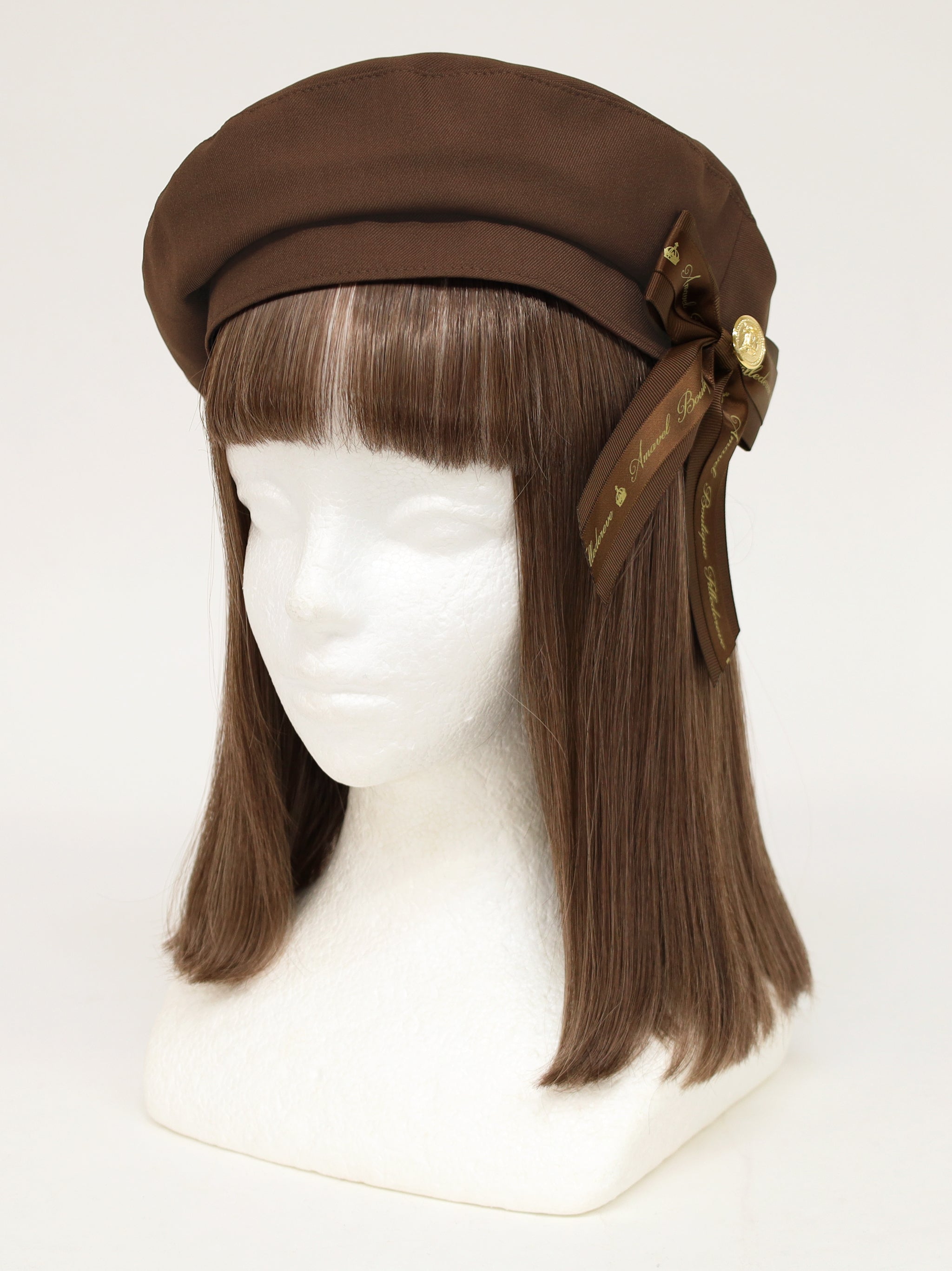 Beret with logo ribbon brooch – Amavel（アマベル）公式サイト