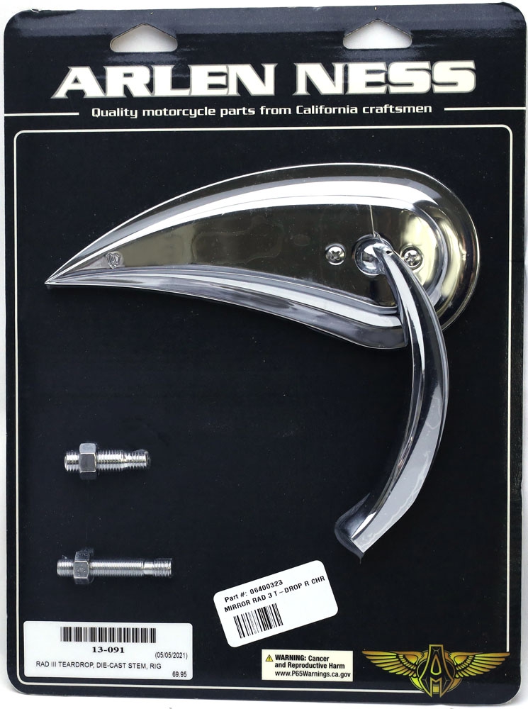 RAD3 ミラー クローム - Arlen Ness | アンバーピース