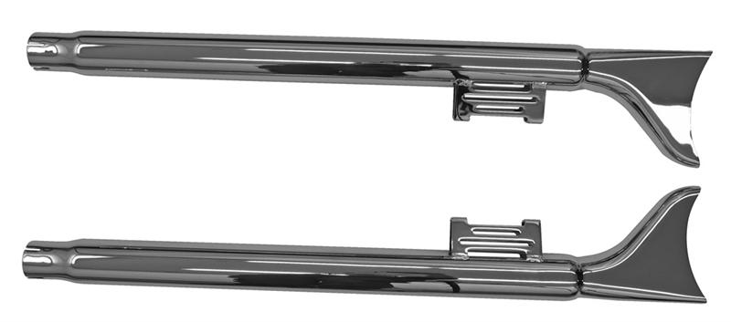 フィッシュテールスリップオンマフラー クローム - Bassani Xhaust