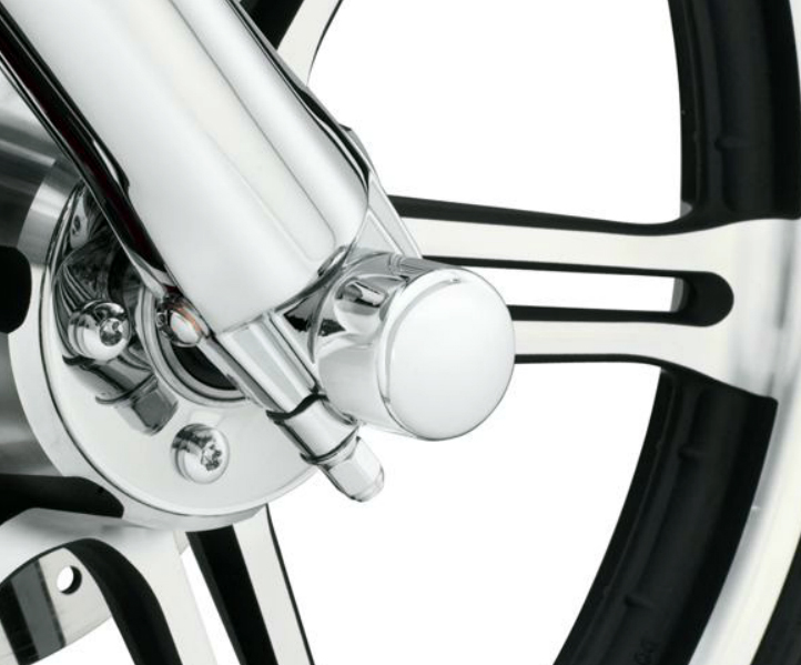 クローム・フロントアクスルナットカバーキット - Harley Davidson