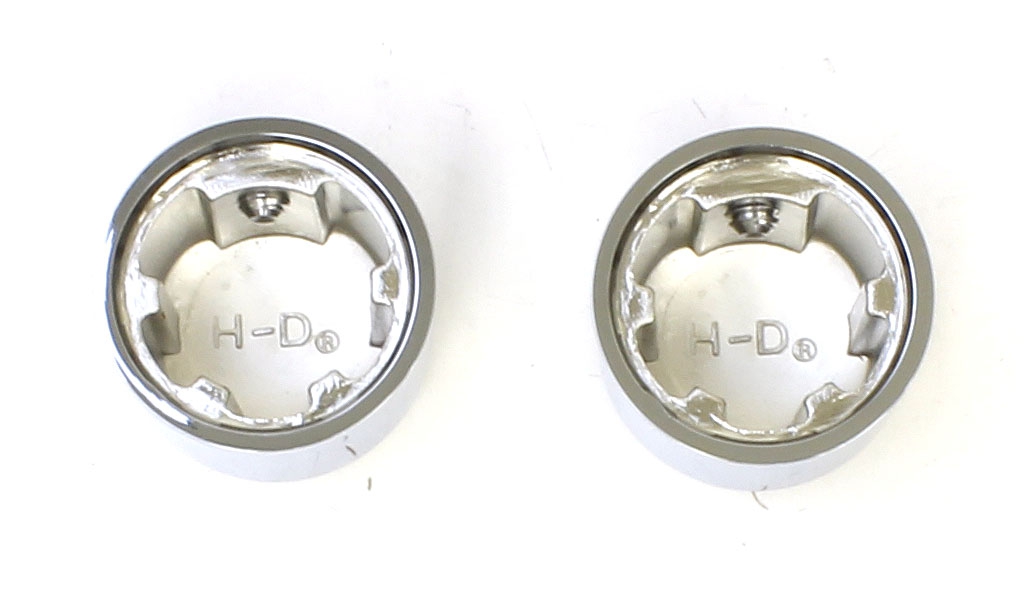 クローム・フロントアクスルナットカバーキット - Harley Davidson