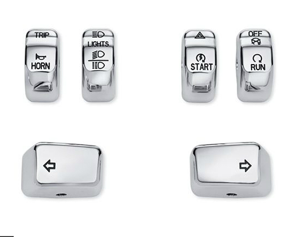 クローム・スイッチキャップキット - Harley Davidson | アンバーピース