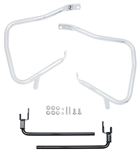 クローム リアサドルバッグガード＆サポートキット - Harley Davidson