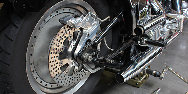 ブレーキローター、リアブレーキパッド交換 ハーレーカスタム