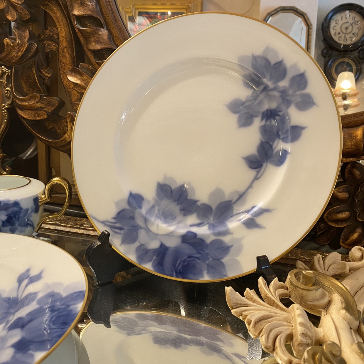 大倉陶園 ブルーローズ フィッシュプレート | Antique Nanae