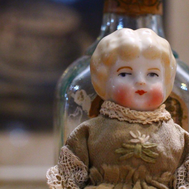 チャイナヘッドドール*パリアンドール*ミニチュア13.5cm*ブロンドヘア