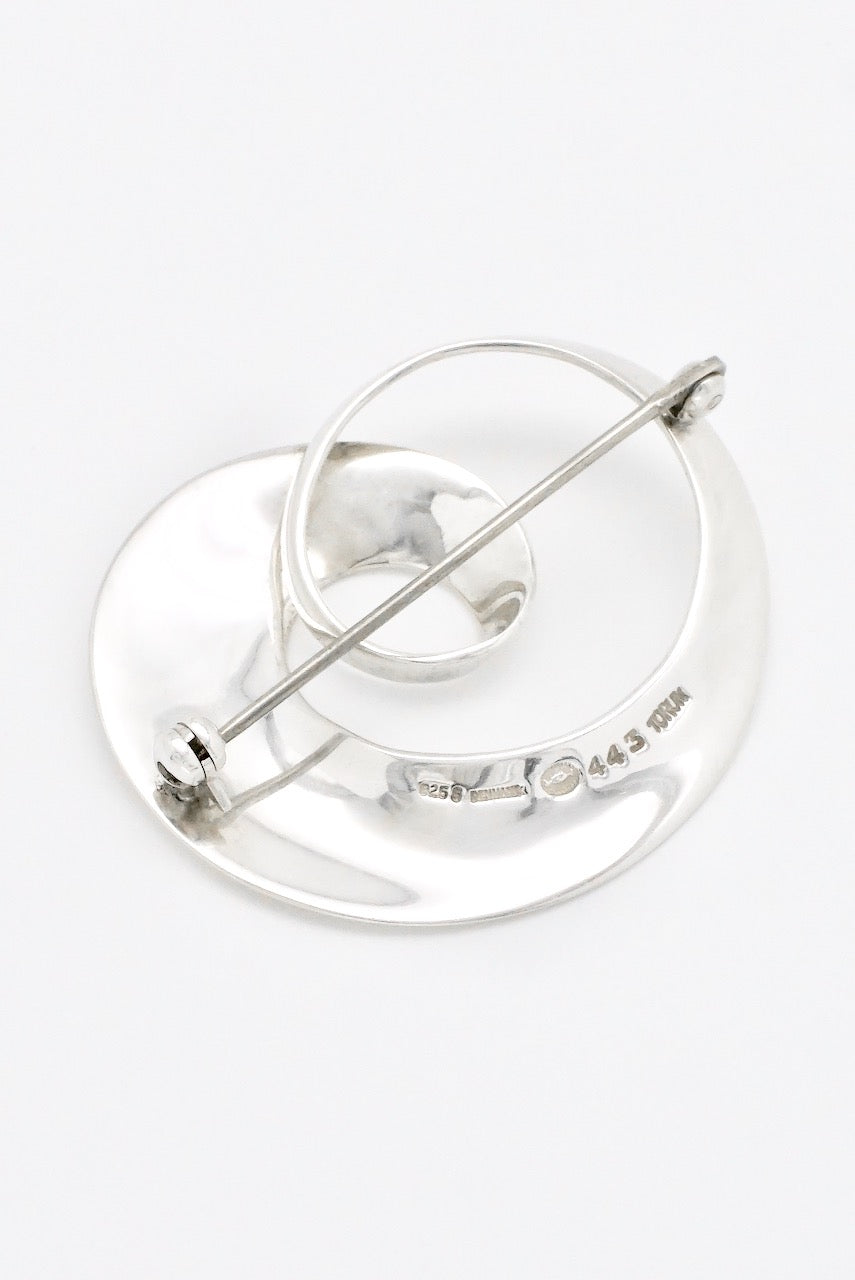 Vintage Georg Jensen Sterling Silver Continuity Brooch Pin 443