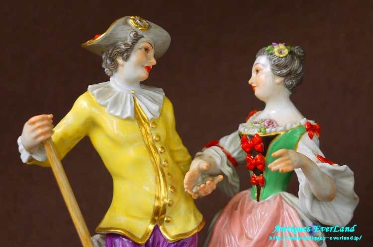 マイセン 羊飼いの恋人達 Shepherd Lovers 陶人形 専用箱入