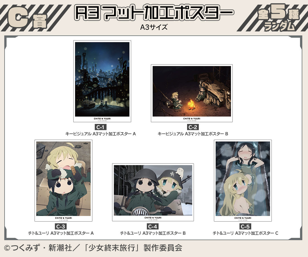 くじメイト】TVアニメ「少女終末旅行」オンラインくじ | アニメイト