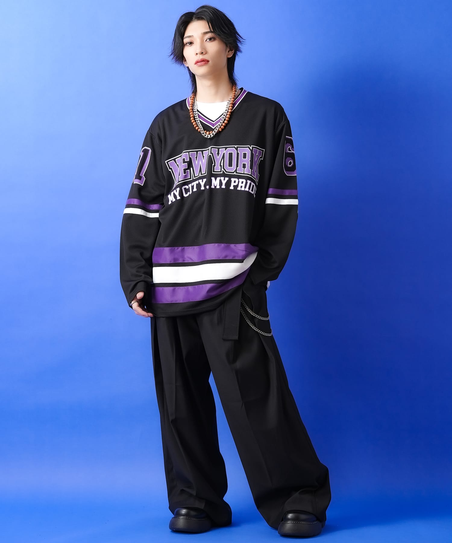 ナンバリングホッケージャージ / ゲームシャツ 長袖 メンズ レディース