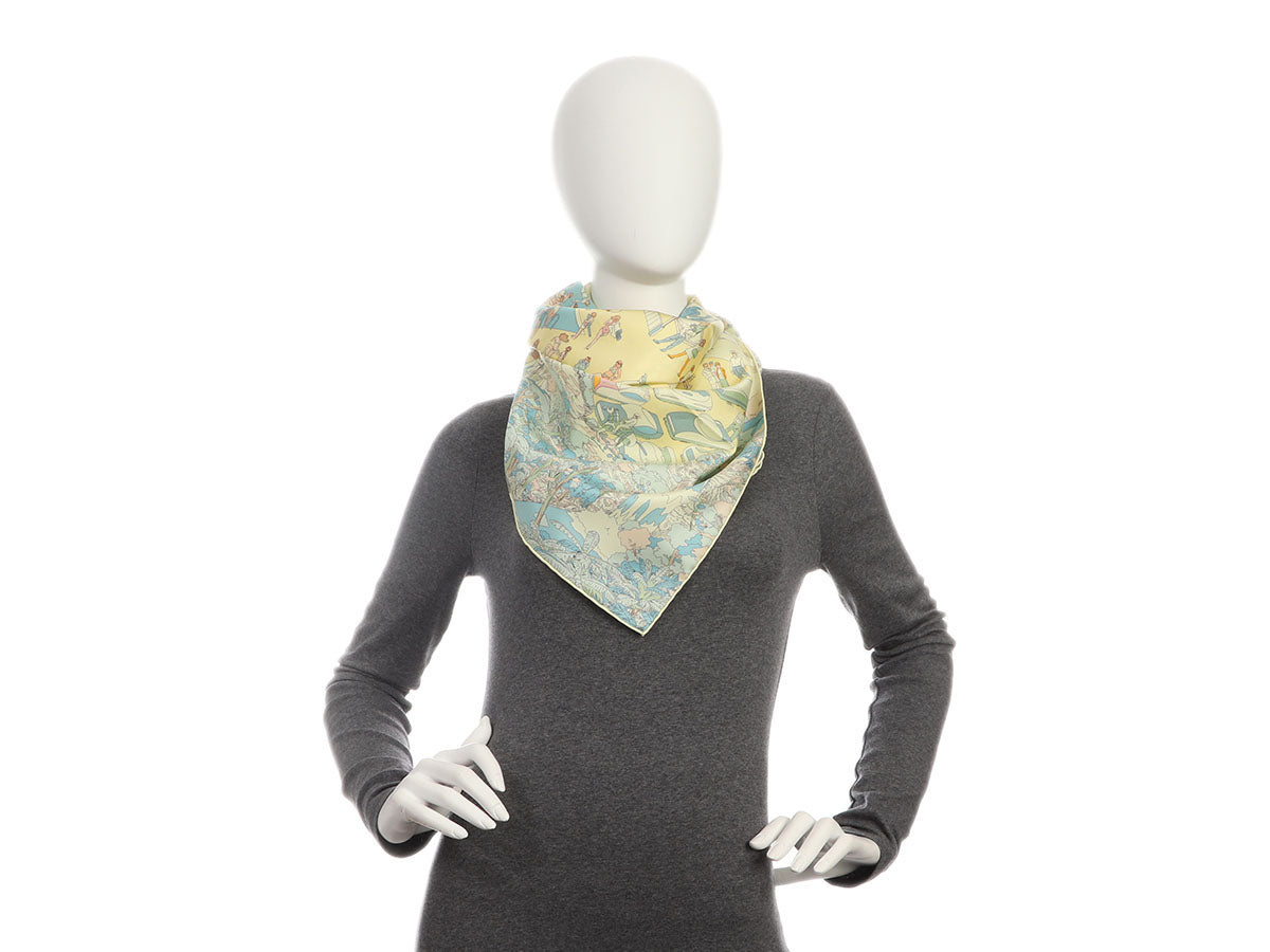 Hermès on the Beach Silk Scarf 90cm