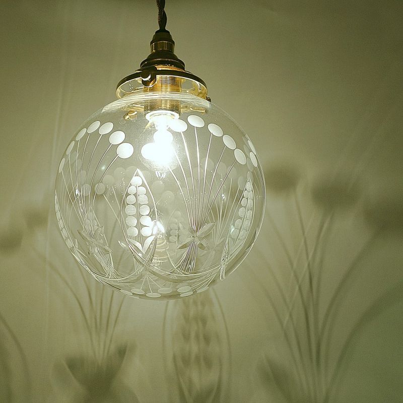 フーセン花切子ペンダントライト 138藤本幸治 アトリエ Ansan