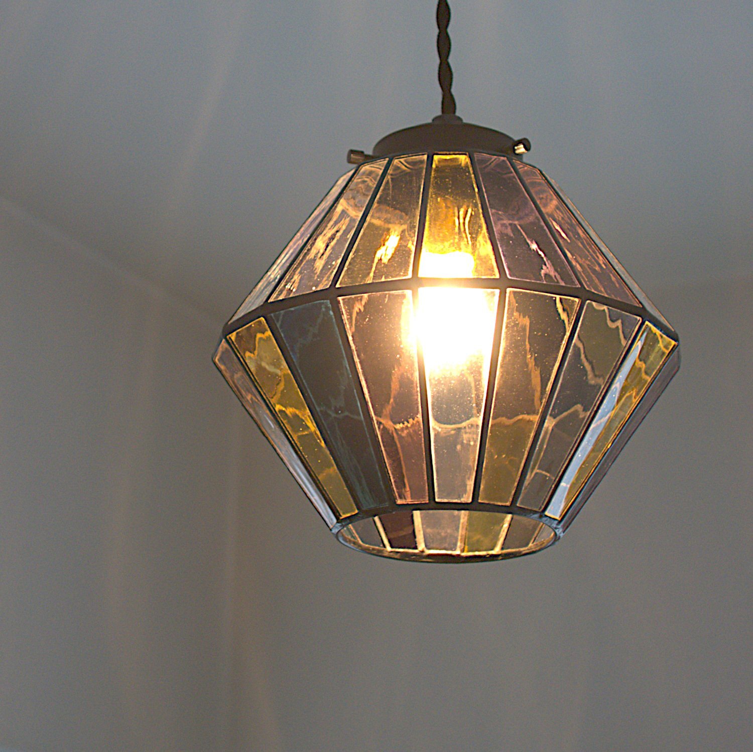 ステンドグラス ペンダントライト オーロラ 藤本幸治 アトリエ Ansan