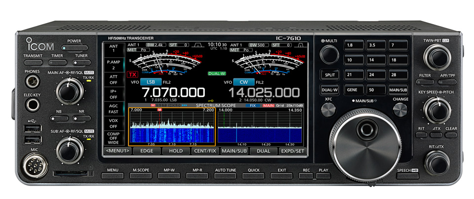 The new IC-7610 Direct-Sampling SDR HF/6m Transceiver