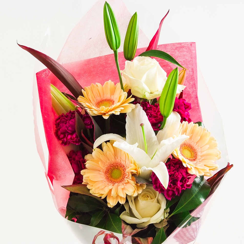 赤ガーベラ11本花束 商品詳細│中洲花屋 ABCフラワー｜福岡市博多区