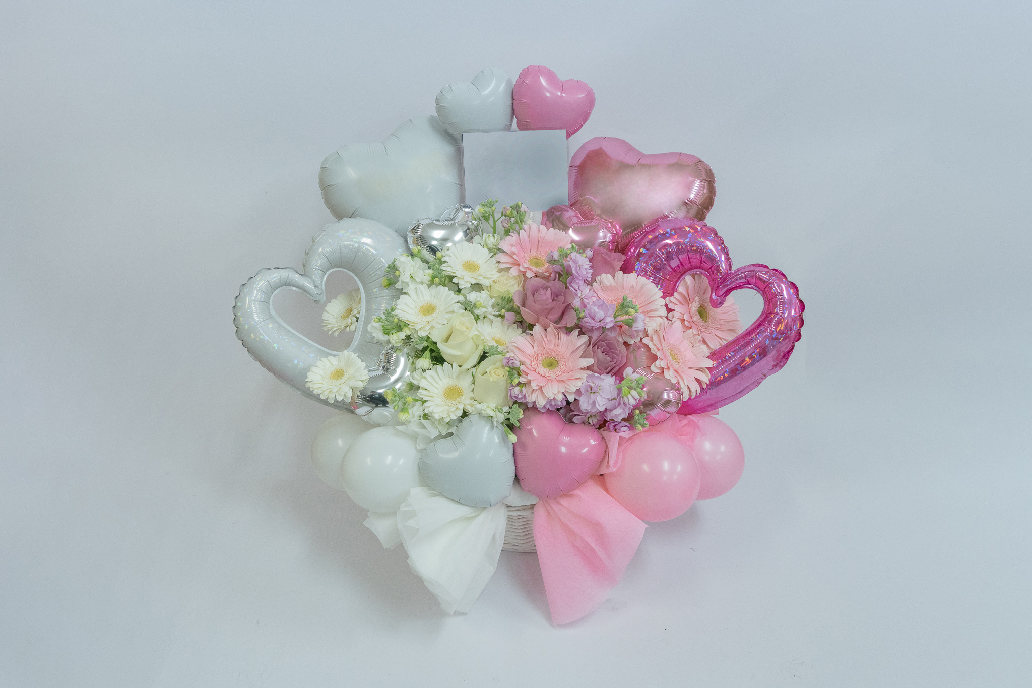 セパレートハートバルーンフラワーアレンジメント [卓上フラスタ] 商品