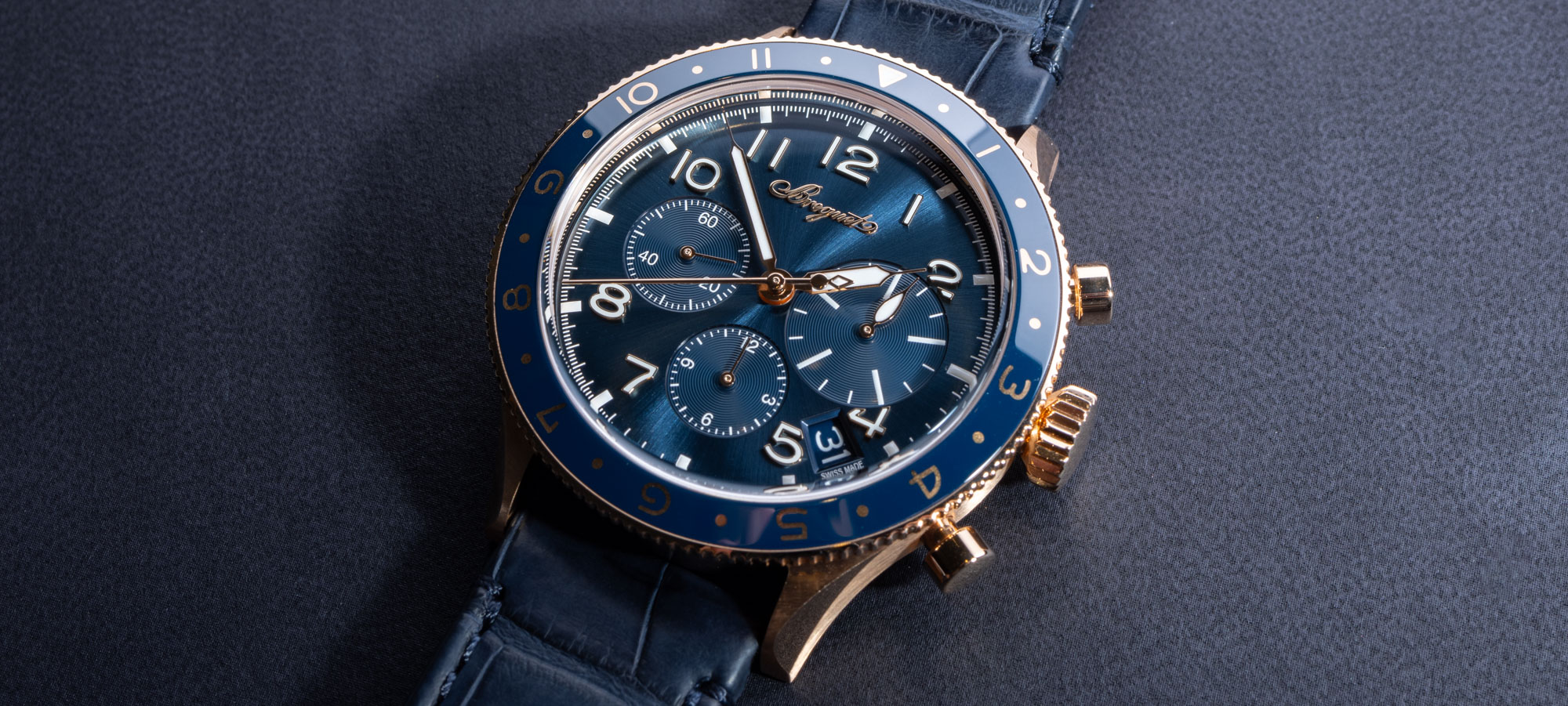 Hands-On Debut: Breguet Type XX 2067RK Gold & Blue Ceramic Watch