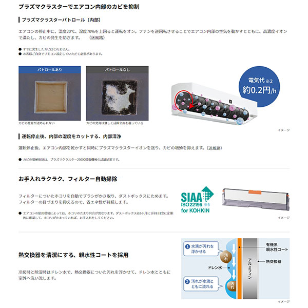 AY-P56H2-W シャープ ルームエアコン P-Hシリーズ 主に18畳用 ホワイト