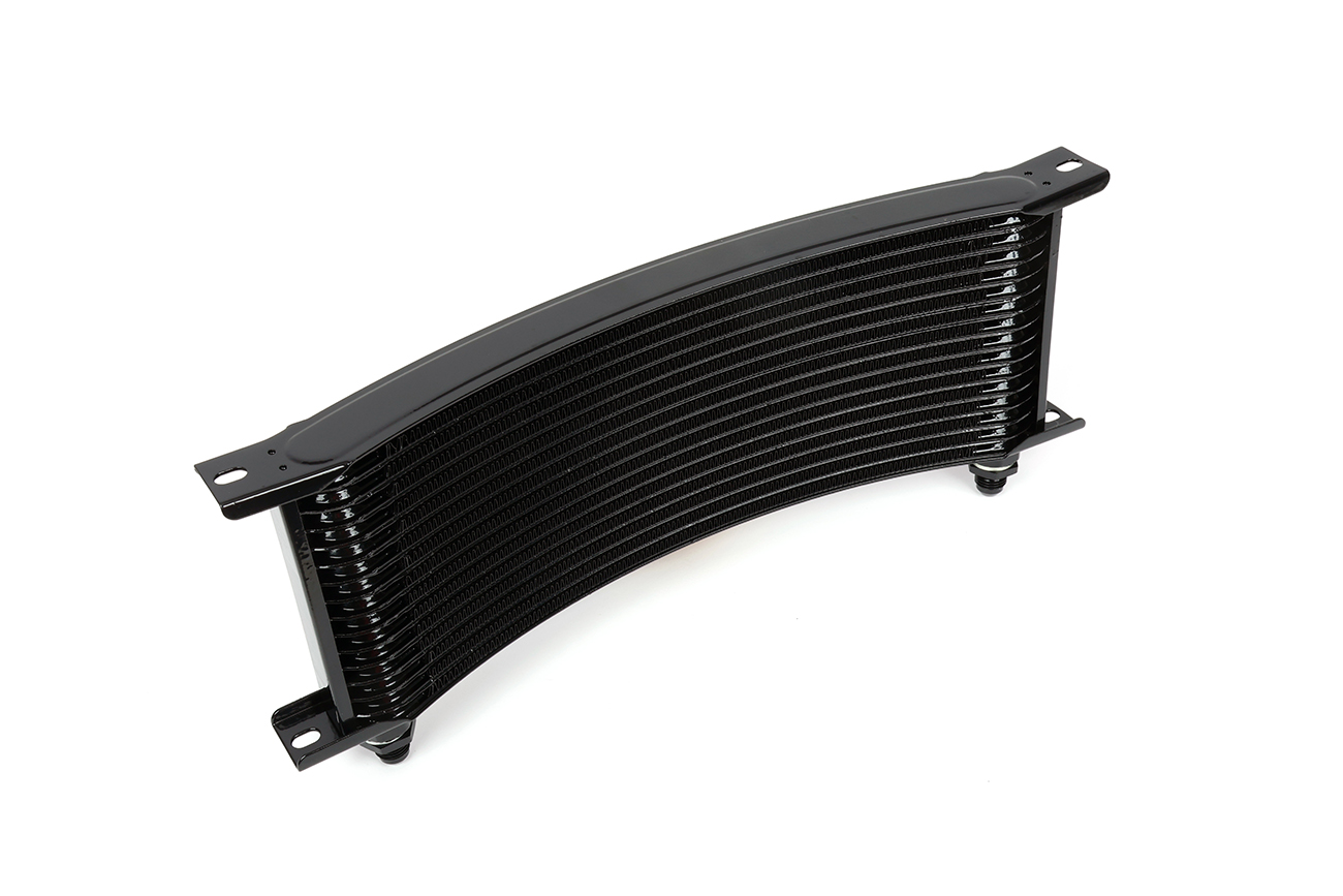 オイルクーラーコア ラウンド #6 11インチ16段 ブラック | ACTIVE