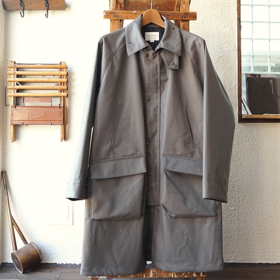 STILL BY HAND 3レイヤー素材・バブアーモチーフのハーフコート