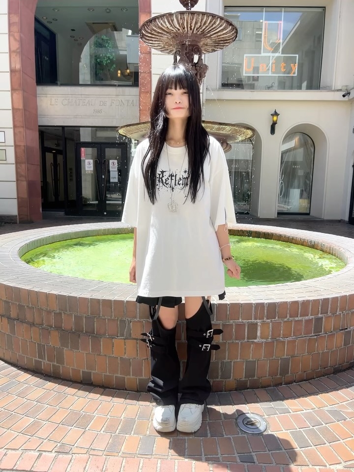 REFLEM【レフレム】レッグカバー付きレイヤードデニムショートパンツ/全2色