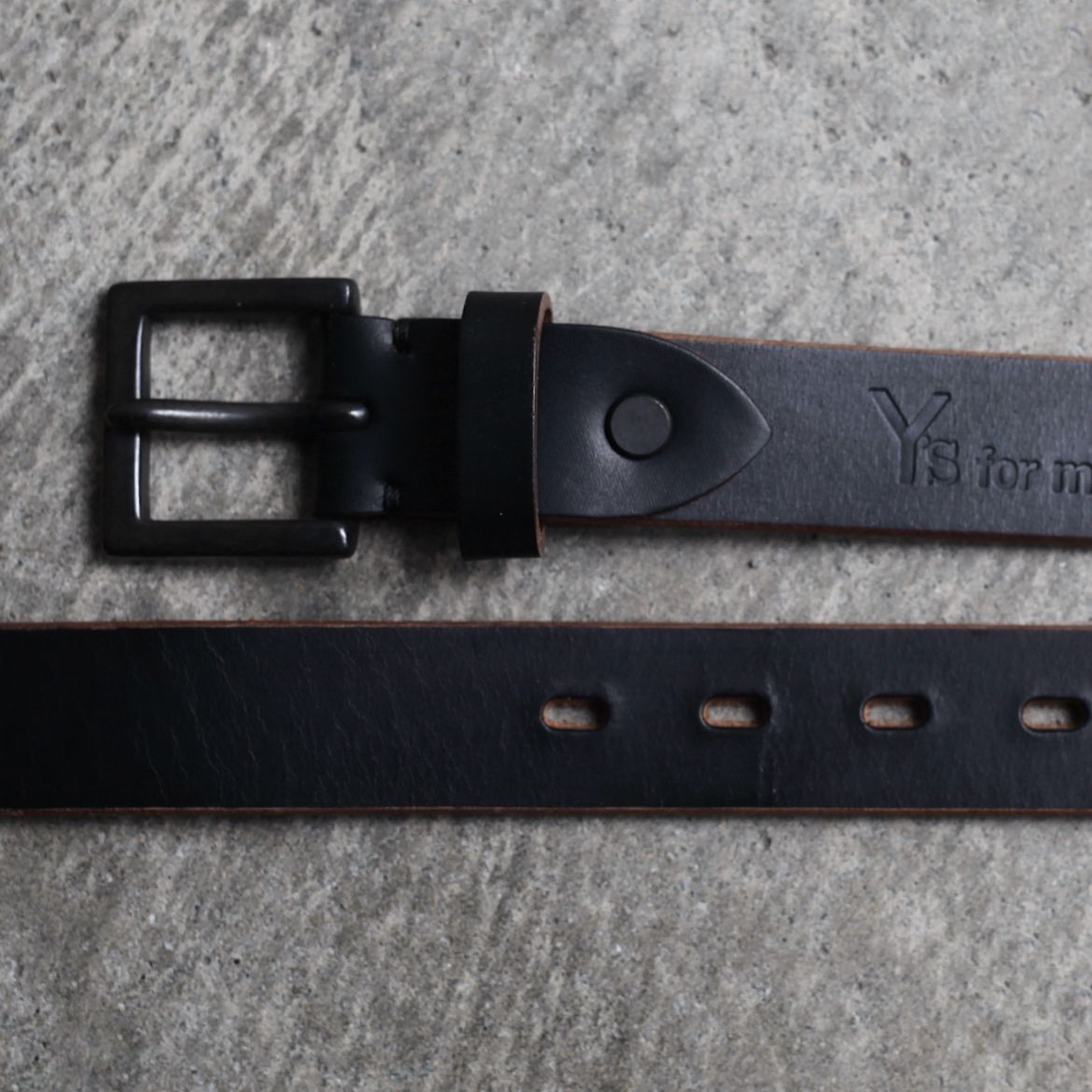Y's for men - 【残り一点】30mmプレーンブラックベルト(CHROME EXCEL