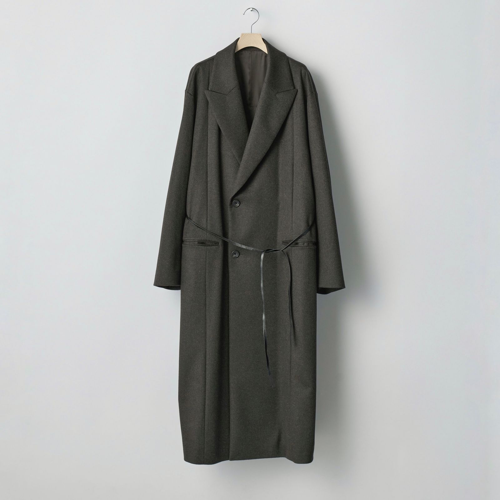 ssstein - 【残り一点】Oversized Maxi Length Peak Lapel Coat