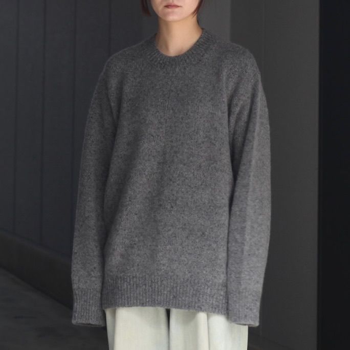 ssstein - 【残り一点】Cashmere/Sable Tweed Knit Crew Neck LS