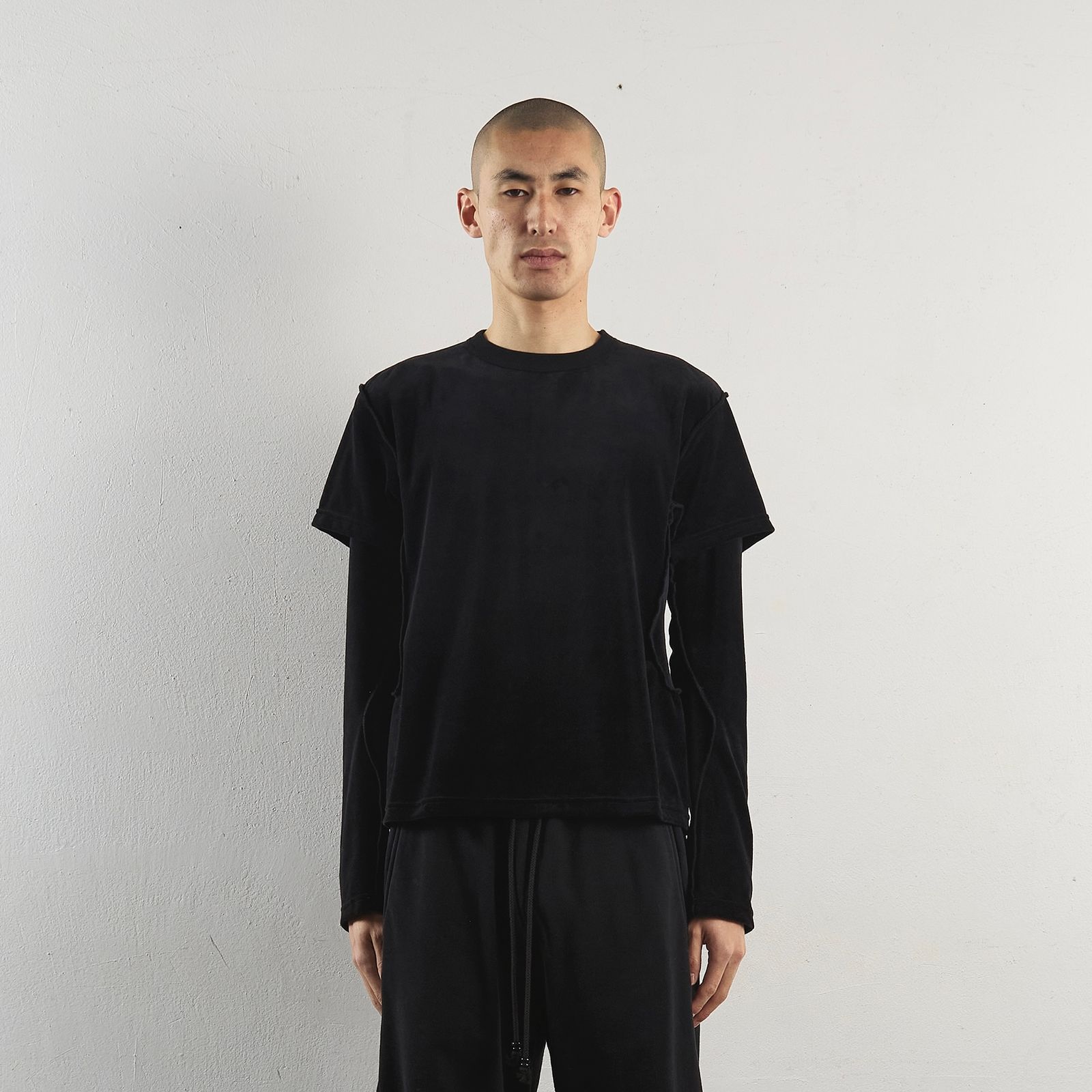 NVRFRGT - 【残りわずか】Velour Double Layer Long Sleeve T-shirt