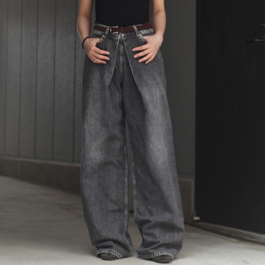 JOHNLAWRENCESULLIVAN - 【残りわずか】Washed Denim Wide Pants(LONG