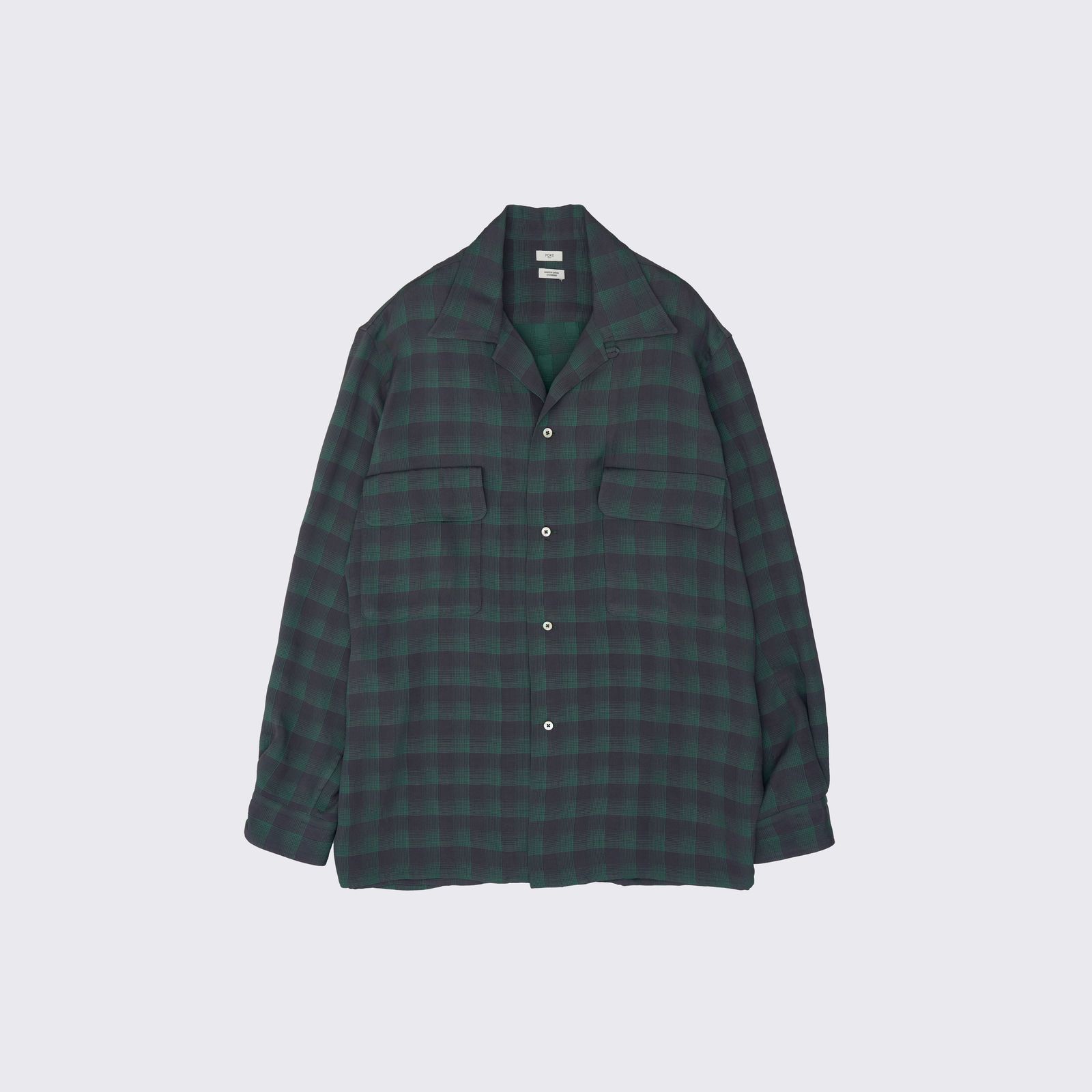 YOKE - 【残り一点】Jacquard Plaid Open Collar Shirt | ACRMTSM