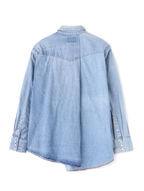 SEVEN BY SEVEN - 再構築アシンメトリーデニムシャツ | ADDICT WEB SHOP