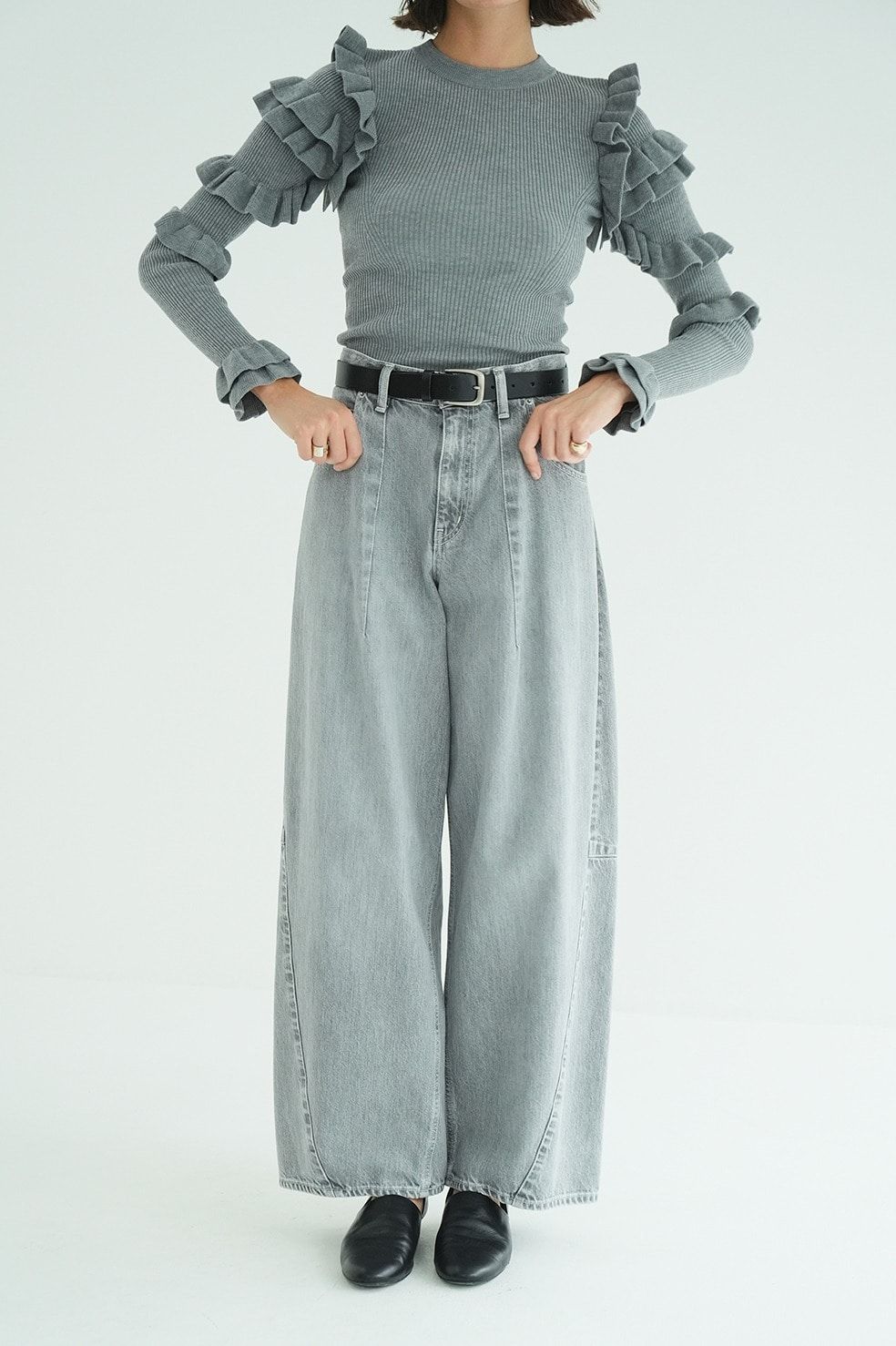 CLANE - コクーン バルキー デニムパンツ - COCOON BULKY DENIM PANTS
