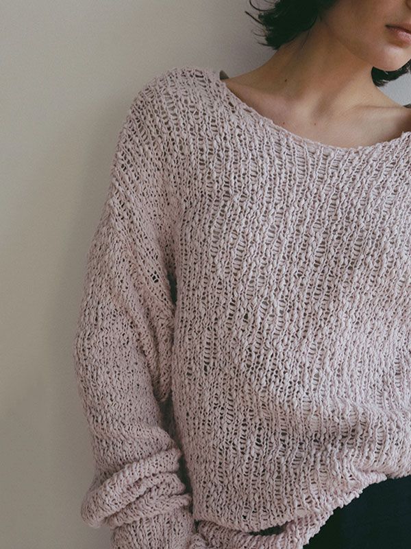 ETRE TOKYO - スラブヤーンローゲージニットプルオーバー (PINK