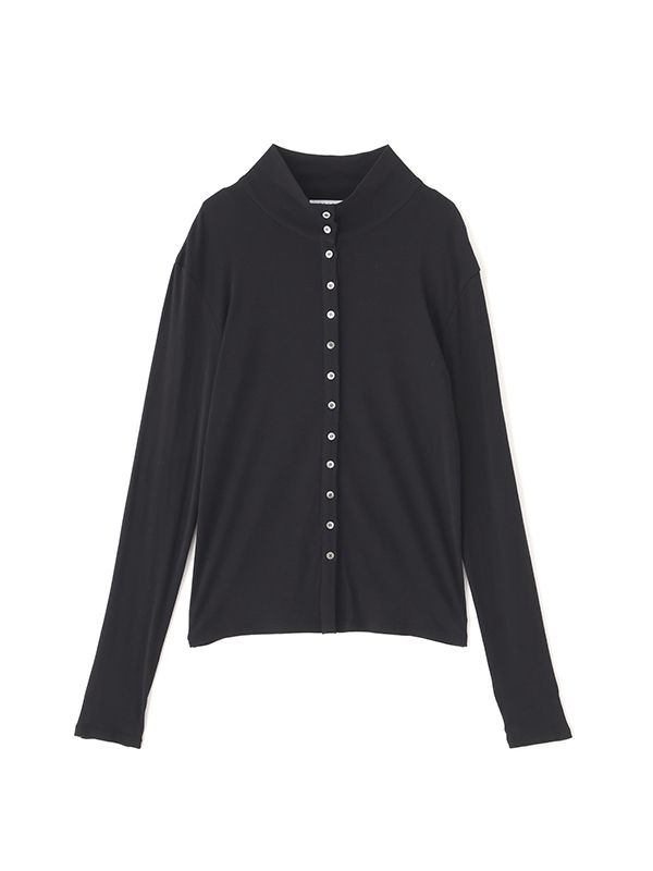 ETRE TOKYO - ガーゼフライスフロントオープンプルオーバー (BLACK