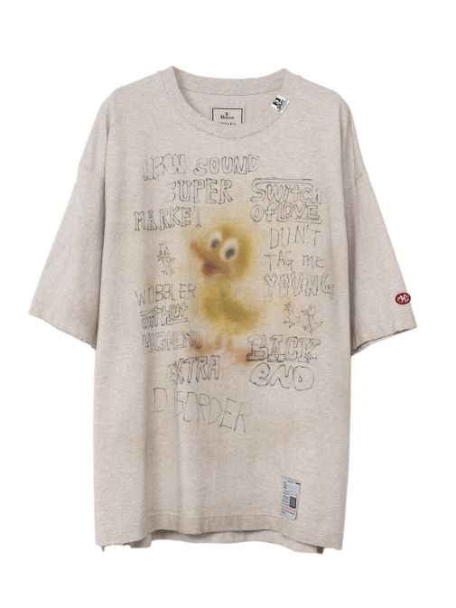 Maison MIHARA YASUHIRO - ダックプリントディストレスドTシャツ