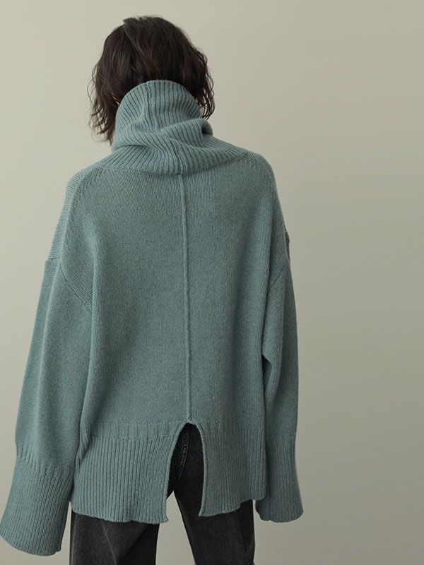 ETRE TOKYO - ウールカシミヤタートルニットプルオーバー - BLUE