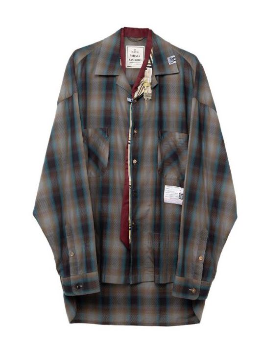 Maison MIHARA YASUHIRO - ミックス レイヤード チェック シャツ - Mix