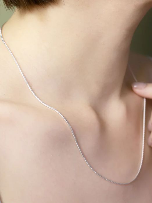 TEN. - ツイストチェーンネックレス SV シルバー 全長 38cm シンプル