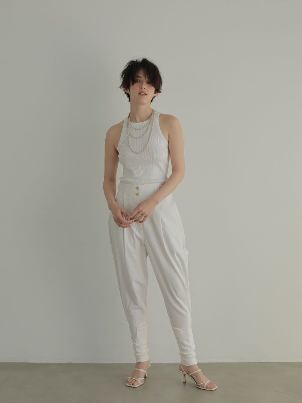 ETRE TOKYO - アメスリ リブ ニット タンク - WHITE | ADDICT WEB SHOP