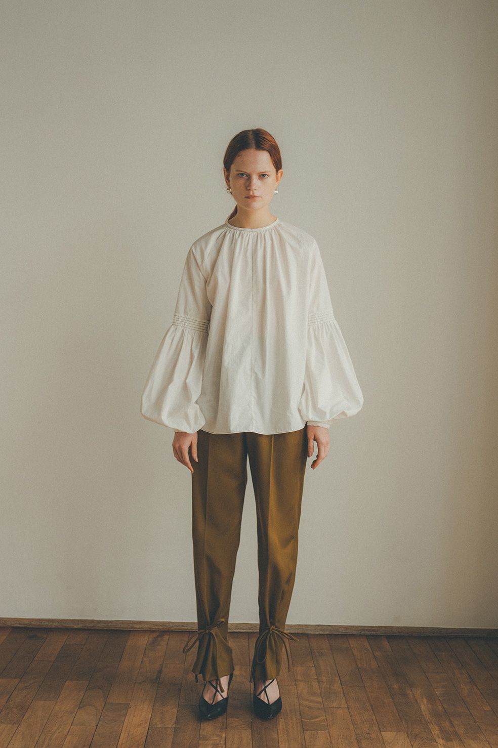 CLANE - シャーリングパフスリーブトップス - SHIRRING PUFF SLEEVE