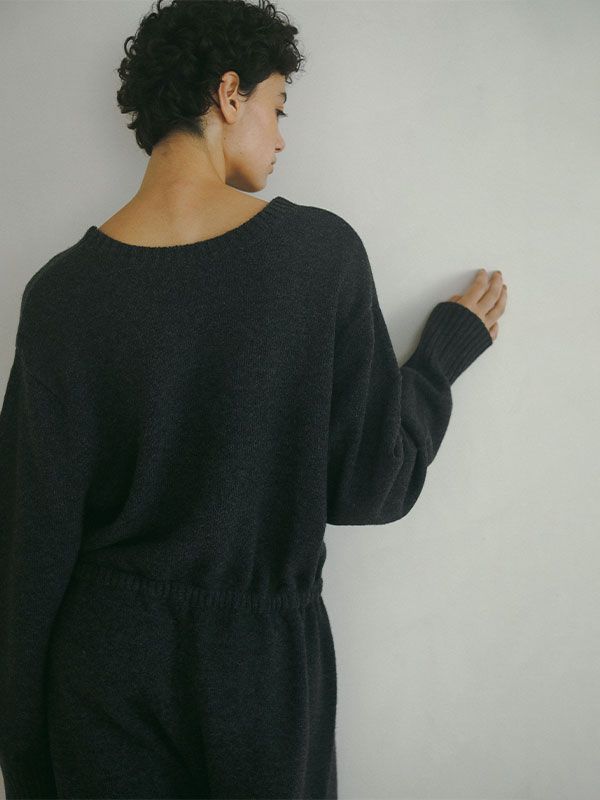 ETRE TOKYO - Vネックニットオールインワン - GREY | ADDICT WEB SHOP