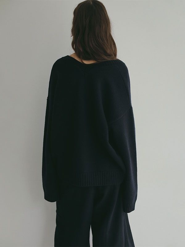 ETRE TOKYO - Vネック2wayニットプルオーバー (NAVY) | ADDICT WEB SHOP